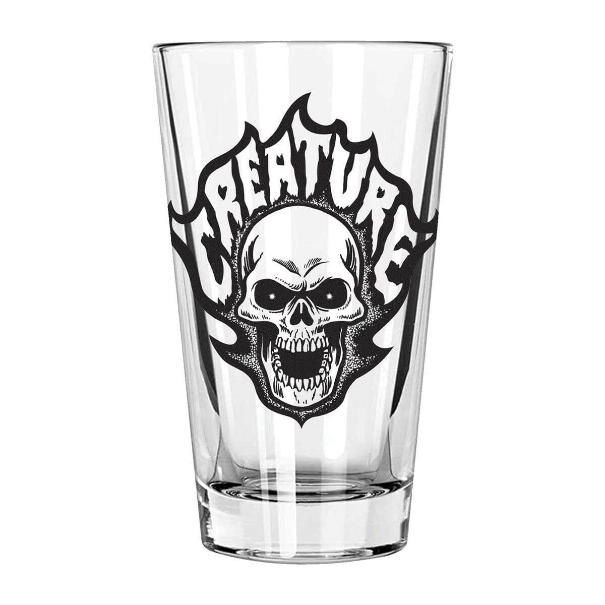 Creature - Bonehead Flame Pint Glass.