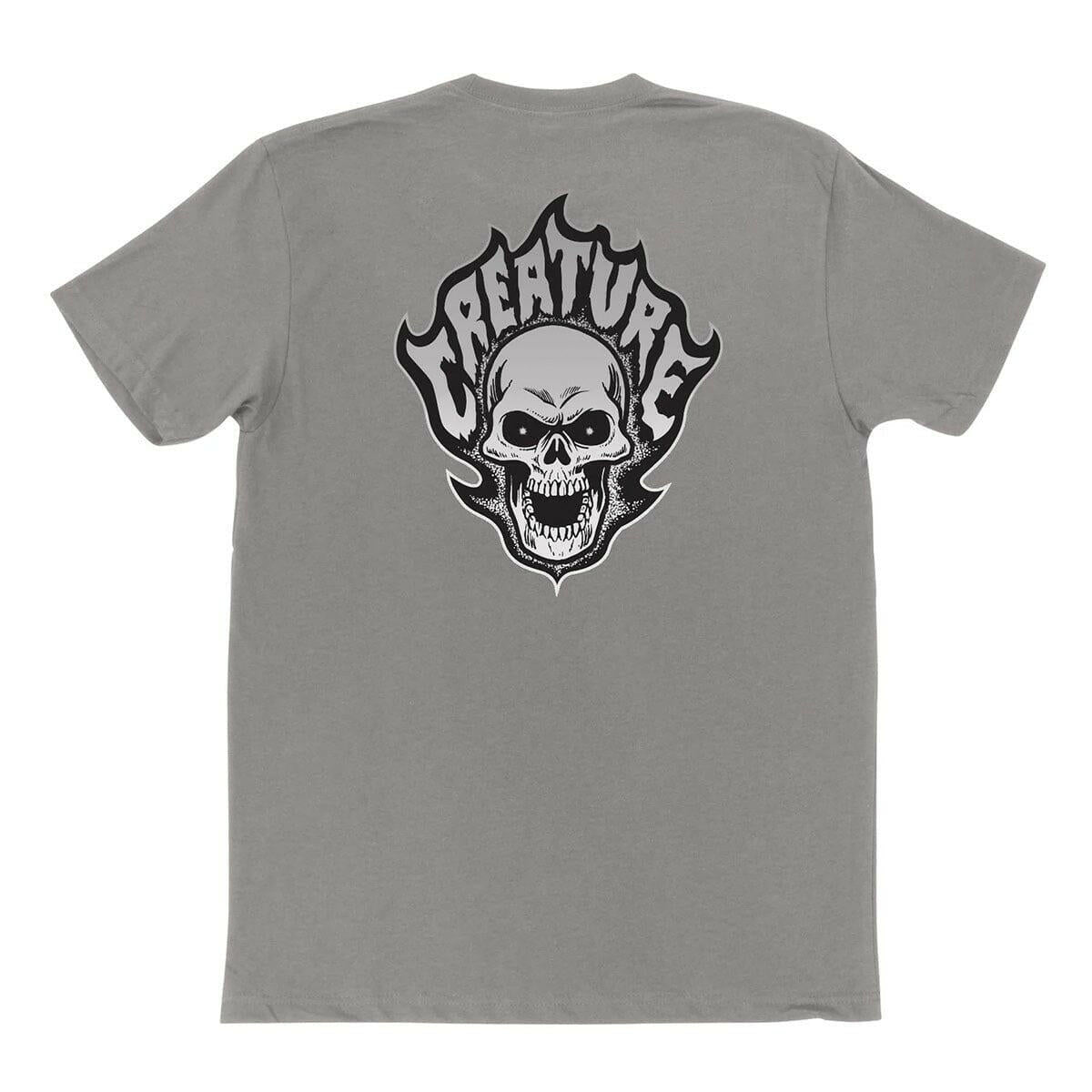 Creature - Bonehead Flame Tee Grey.