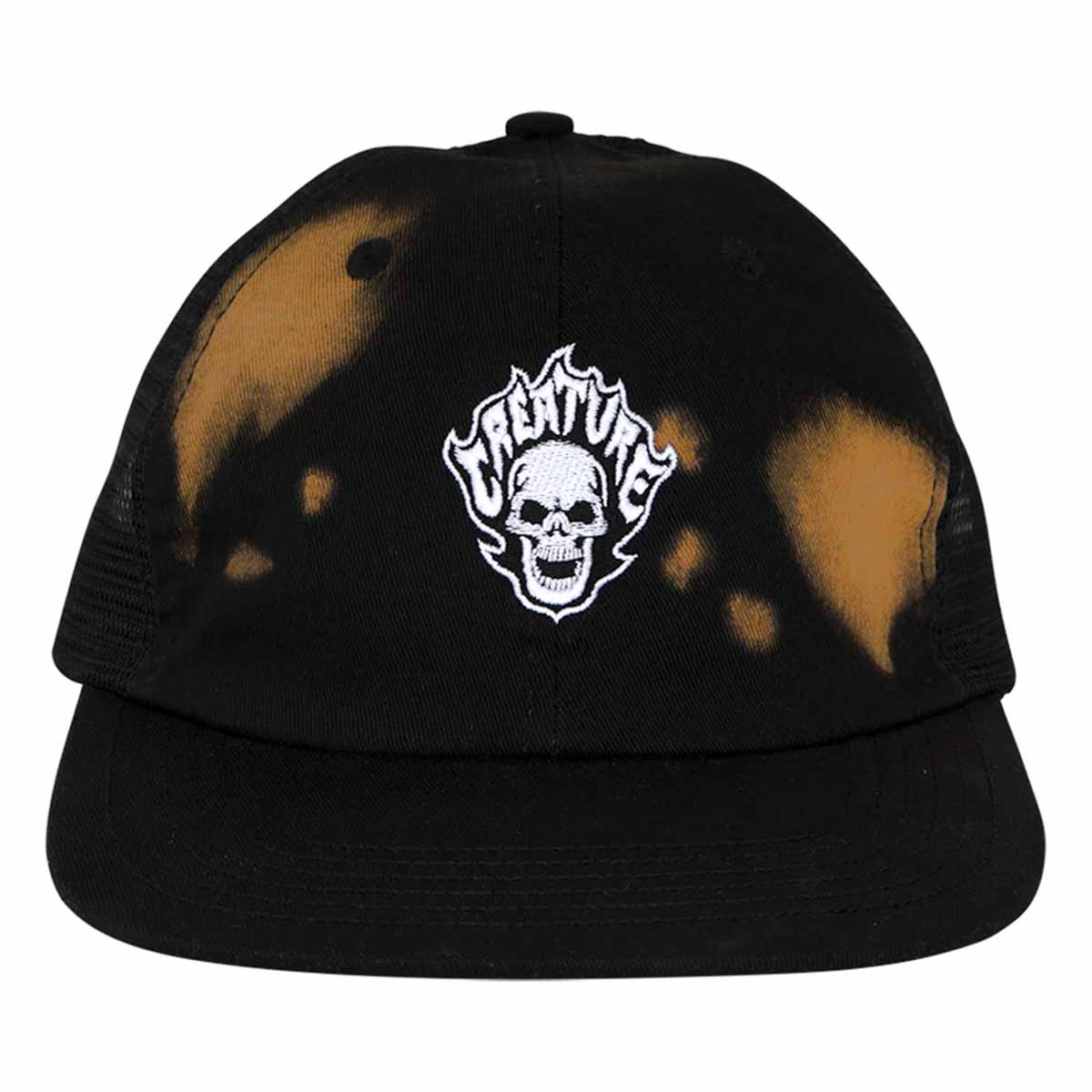 Creature Bonehead Flame Trucker Greasy Black Front