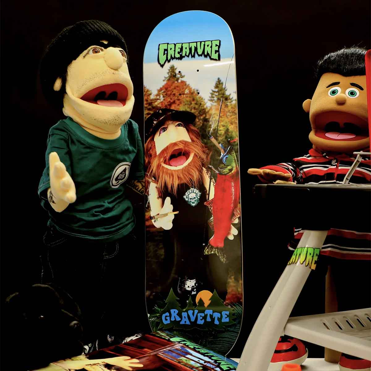 Creature David Gravette Fuzzy Fiends 8.3 Skateboard Deck Ad