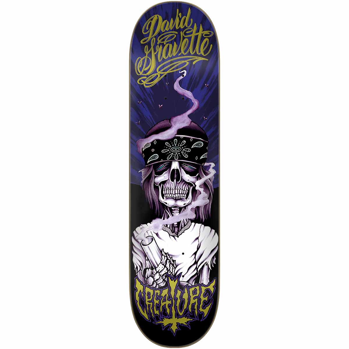 Creature David Gravette Hippie Skull 20th 8.3 Skateboard Deck