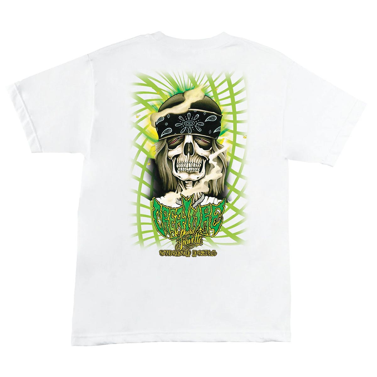 Creature Gravette Hippie Skull Pocket Tee White Back