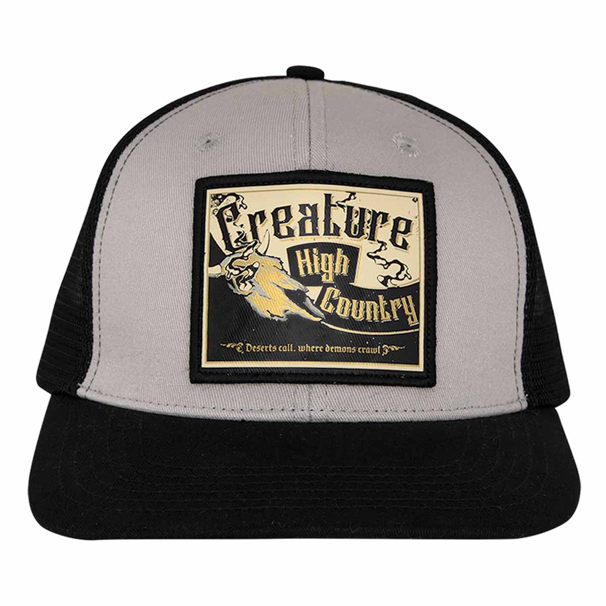 Creature High Country Trucker Hat Black/Off White Front