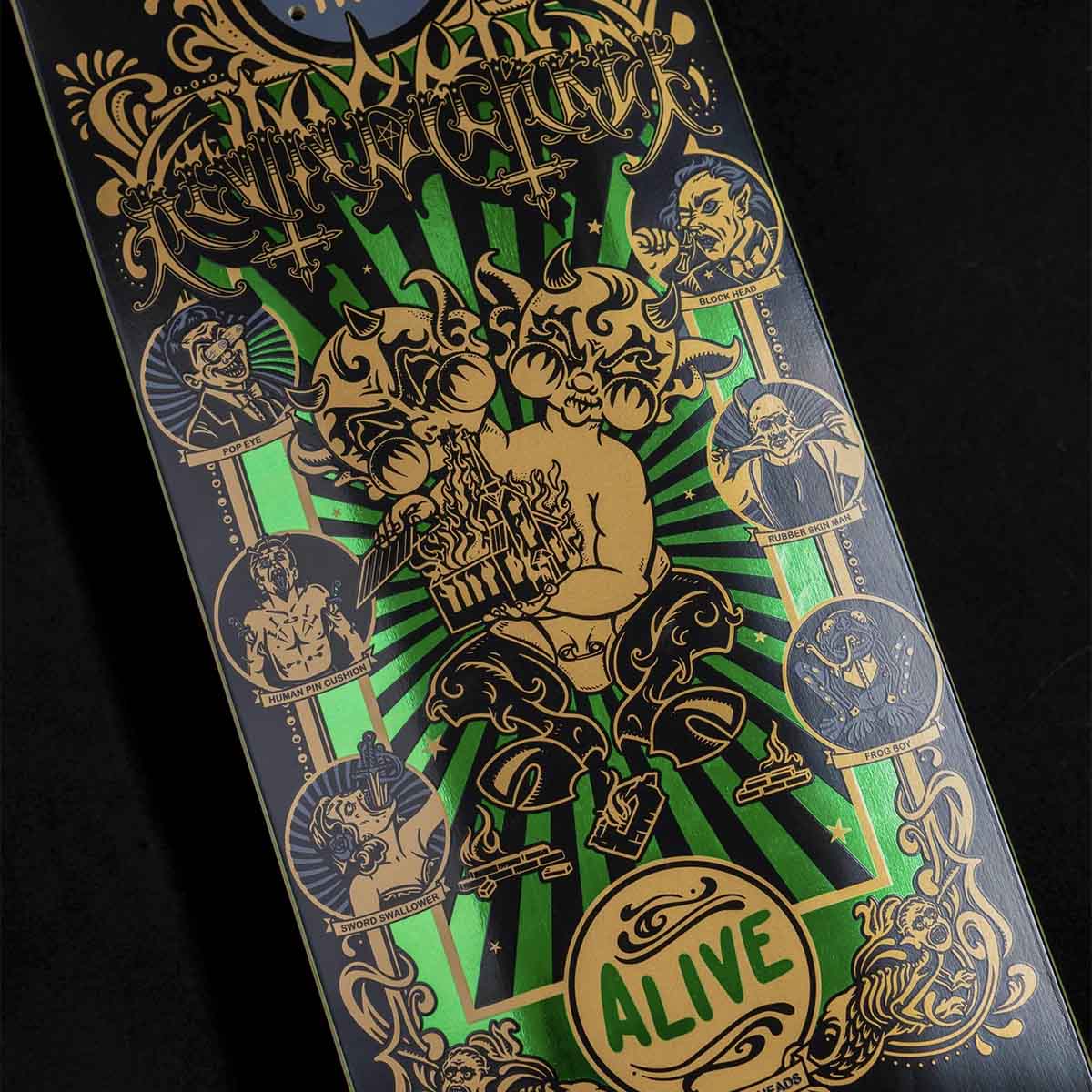 Creature Kevin Baekkel Sideshow 8.25 Skateboard Deck Detail