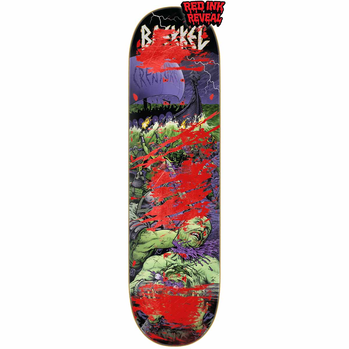Creature Kevin Baekkel Warriors 8.6 Skateboard Deck Reveal