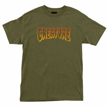 Creature Logo Outline Tee Military Green