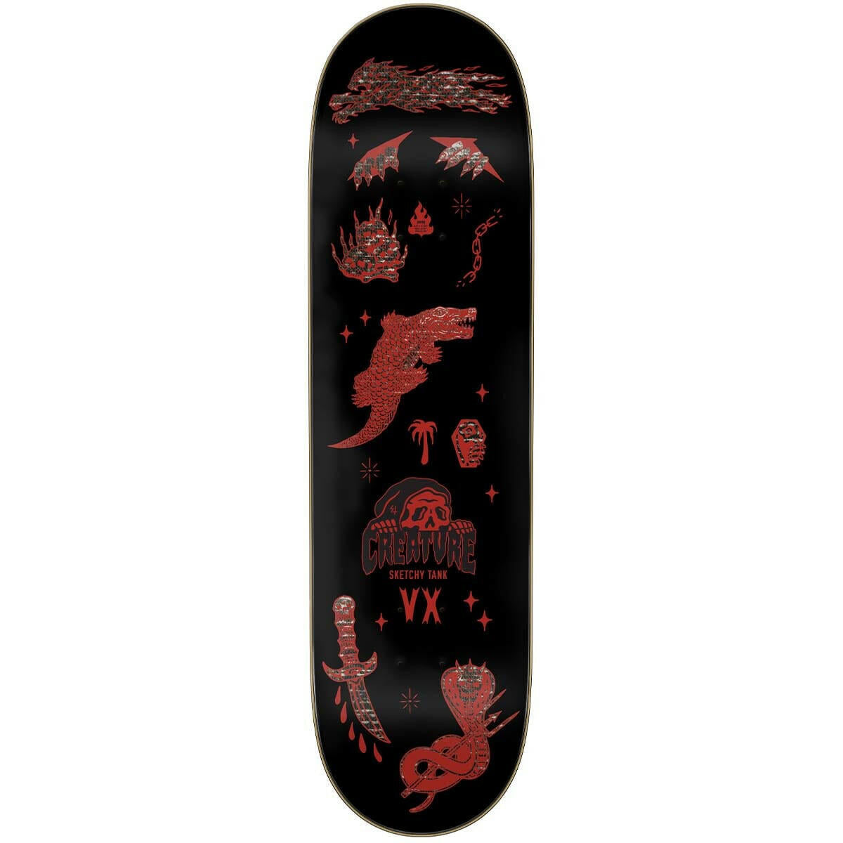 Creature - Milton Martinez Creature Trippy Tanks VX 8.51 Skateboard Deck.