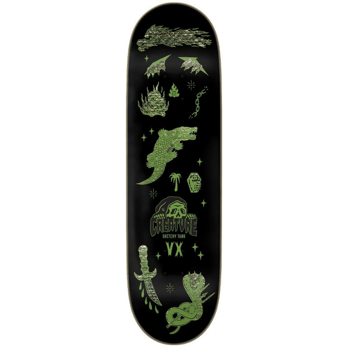 Creature - Collin Provost Creature Trippy Tanks VX 8.8 Skateboard Deck.