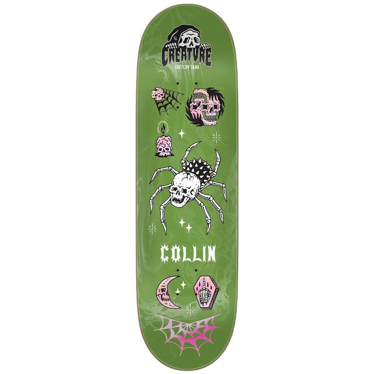 Creature - Collin Provost Creature Trippy Tanks VX 8.8 Skateboard Deck.