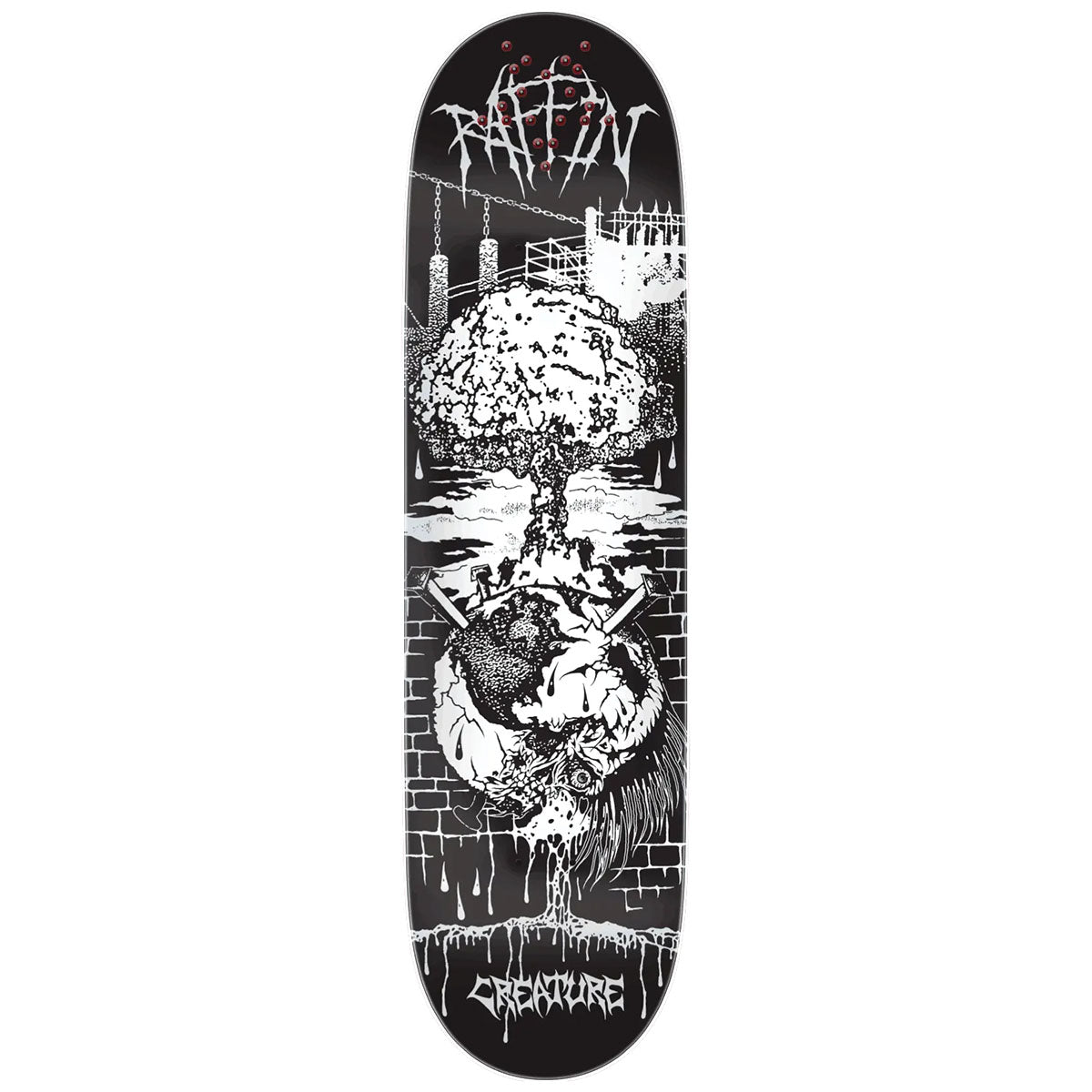Creature - Peter Raffin BLK MTL 8.53 Skateboard Deck.