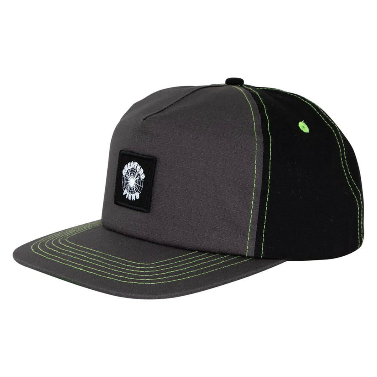 Creature Web Snapback Hat Grey/Black OCD Skate Shop