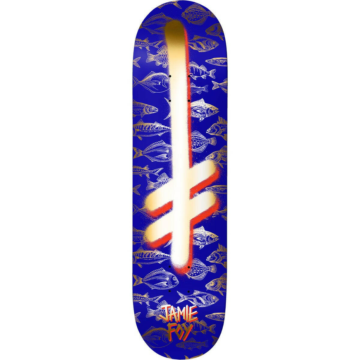 Deathwish - Jamie Foy Gang Logo Fishes 8.0 Skateboard Deck.