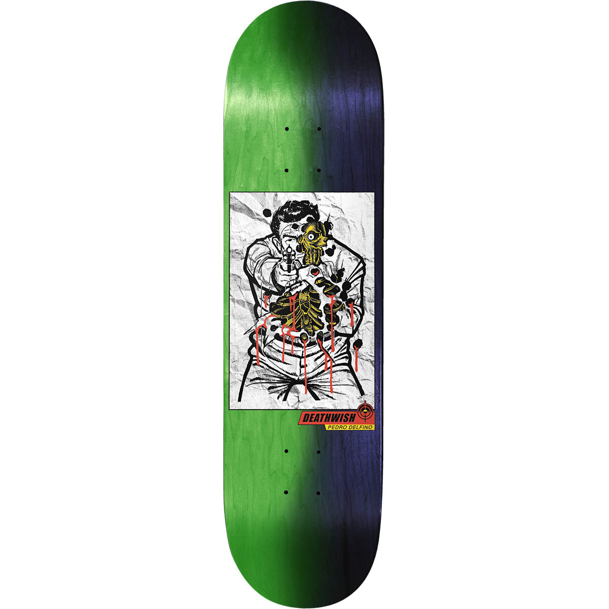 Deathwish - Pedro Delfino Saturday Night Special 8.38 Skateboard Deck.