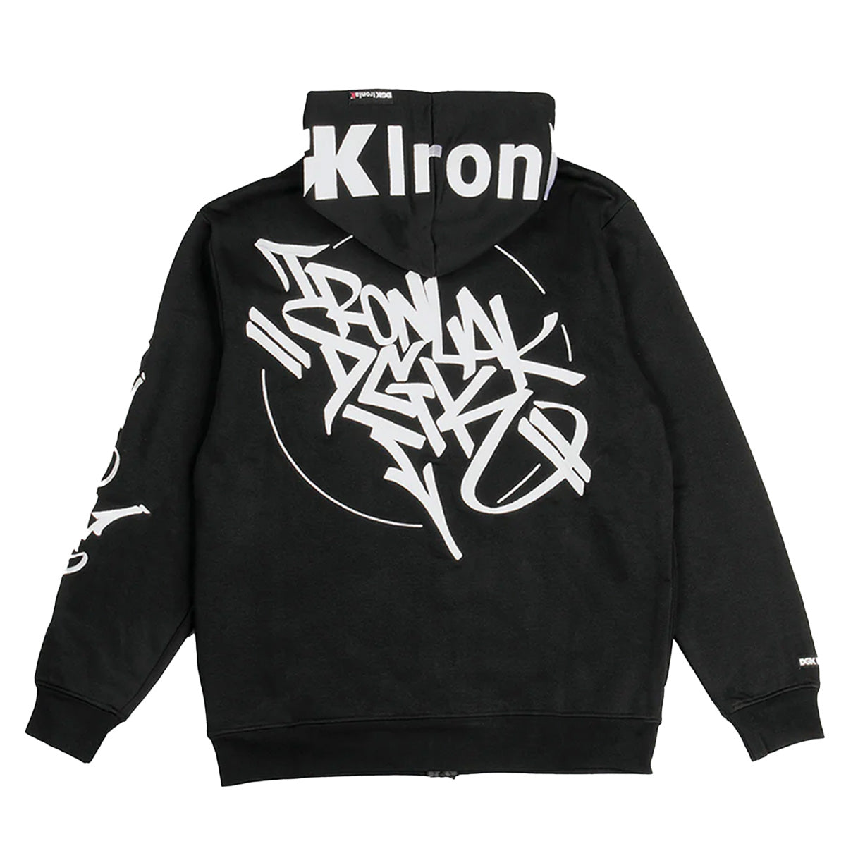 DGK Ironlak Tag Zip Up Hoodie Black Back