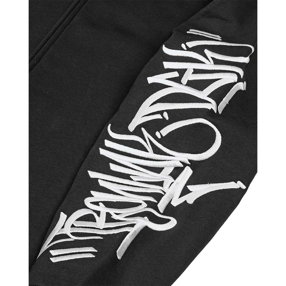 DGK Ironlak Tag Zip Up Hoodie Black Sleeve