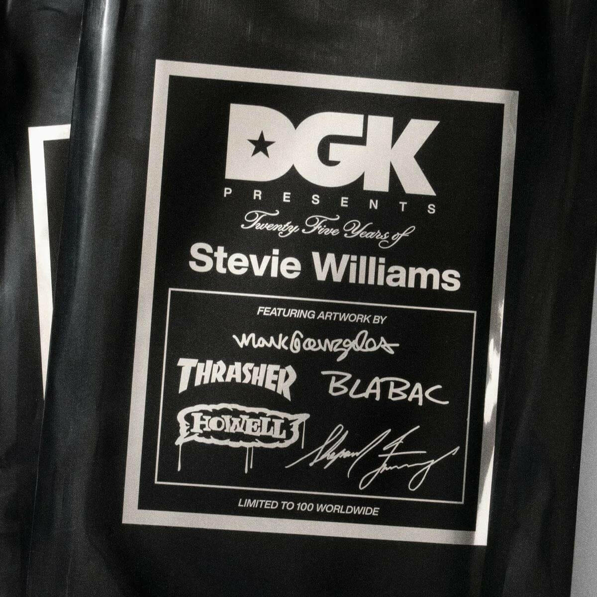 DGK - Stevie Williams 25 Years of Stevie 8.25 Skateboard Deck.