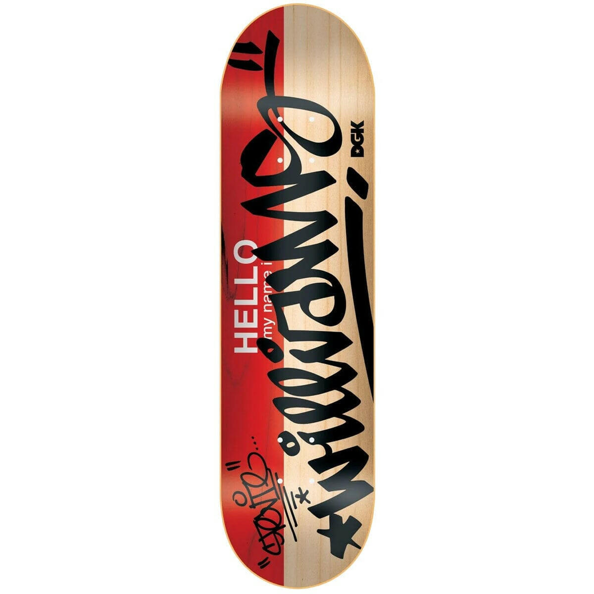 DGK - Stevie Willaims Hello My Name is Stevie 8.25 Skateboard Deck.