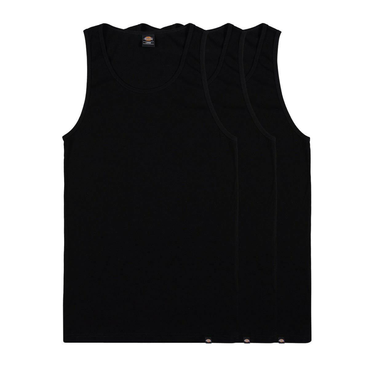 Dickies - Basic Singlet 3 Pack Black.