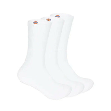 Dickies - Classic Label Crew Socks 3 Pack White.