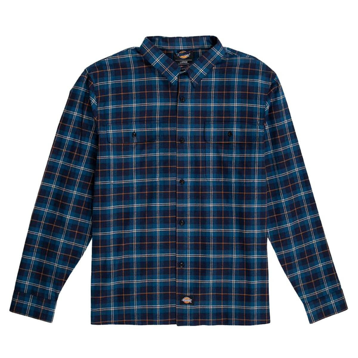 Dickies - Houston Flannel Shirt Navy Plaid.