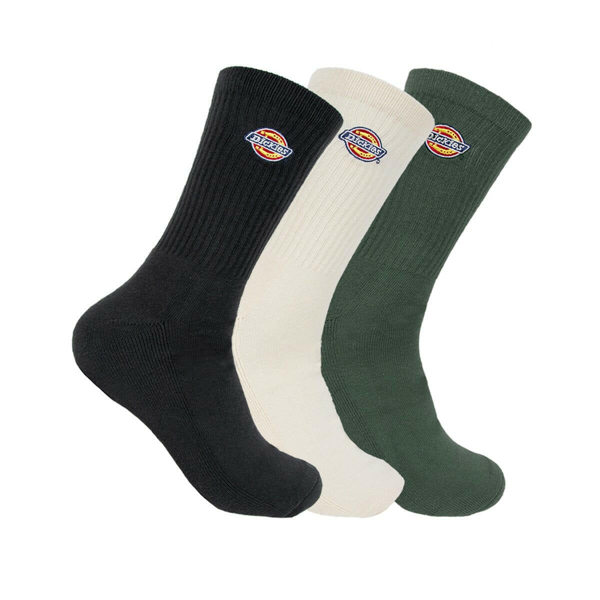 Dickies - Rockwood Socks 3 Pack Black/White/Rinsed Moss.