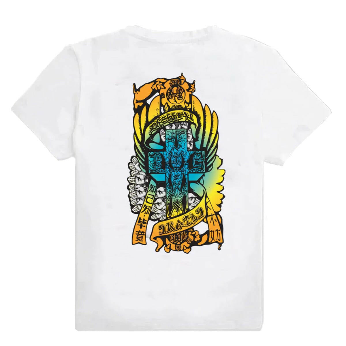 Dogtown - Eric Dressen Hands 80's Fade Tee White.