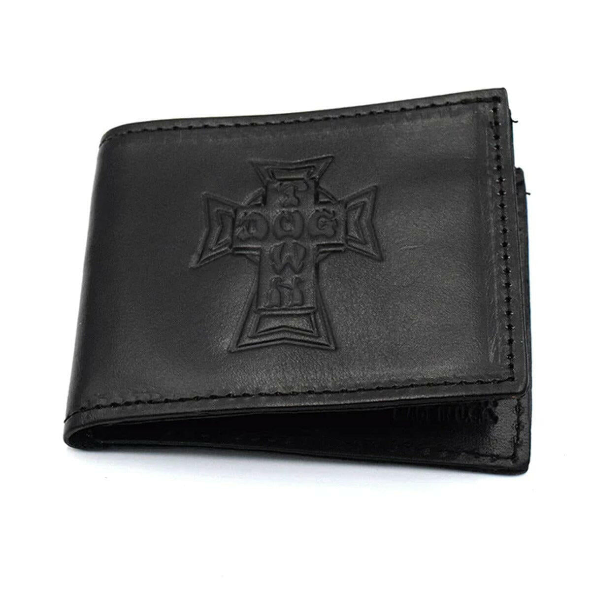 Dogtown - Vintage Cross Oil Tan Leather Billfold Wallet.