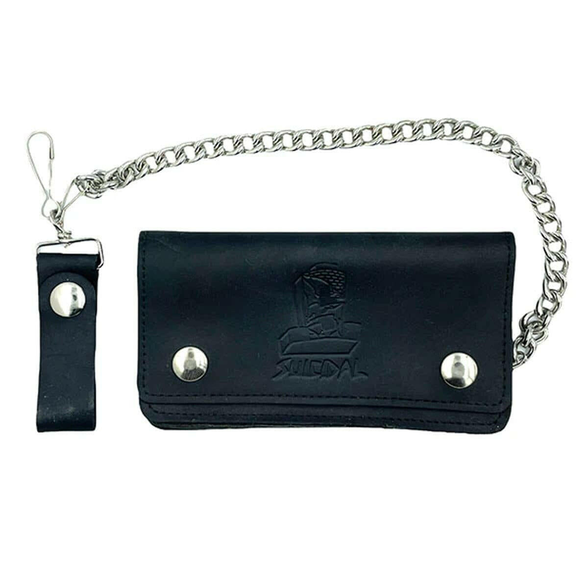 Suicidal Skates - Cross Large Oil Tan Leather Chain Wallet.