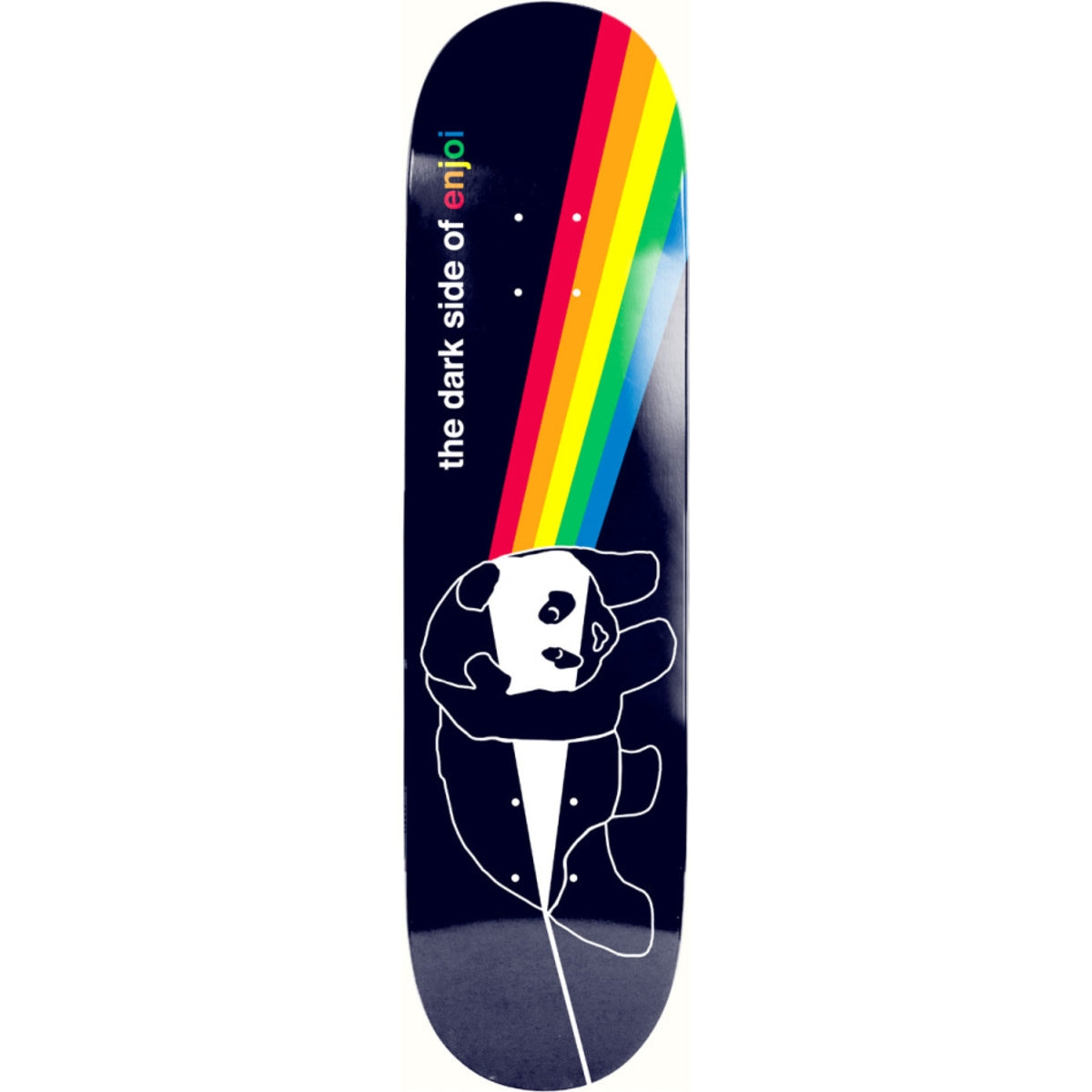 Enjoi Darkside Panda 7.75 Skateboard Deck Black - front/graphic view