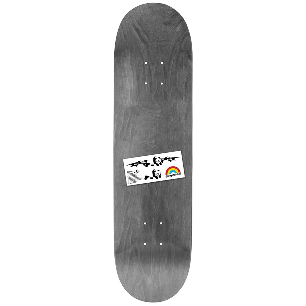 Enjoi Darkside Panda 7.75 Skateboard Deck Black - top/reverse view