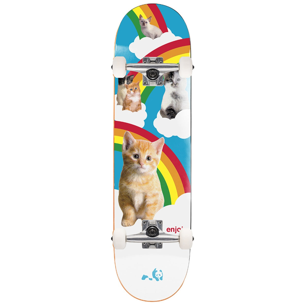 Enjoi Kitten Dreams 8.25 Complete Skateboard Multi - front/graphic view