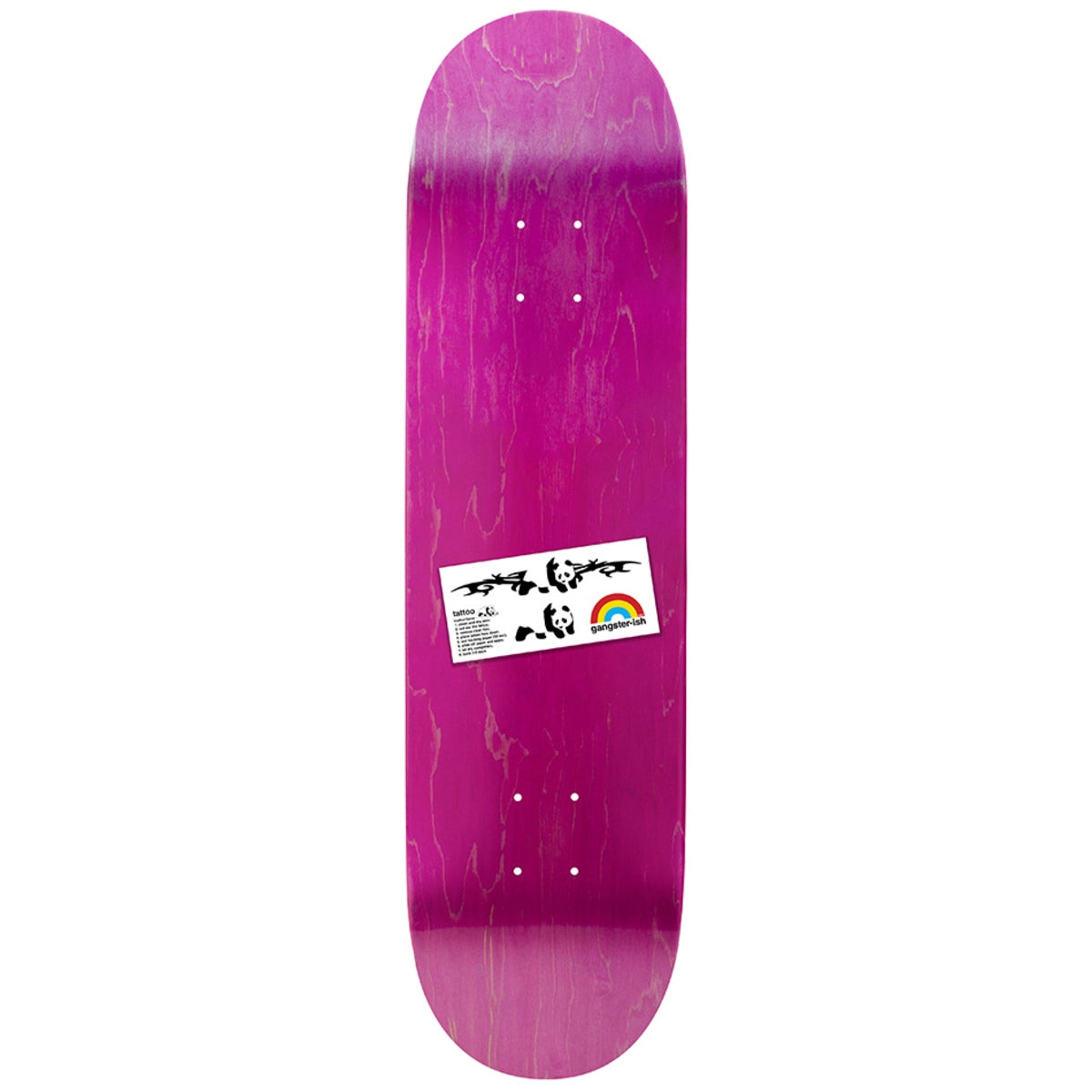 Enjoi Stardust Panda 8.5 Skateboard Deck Teal - top/reverse view