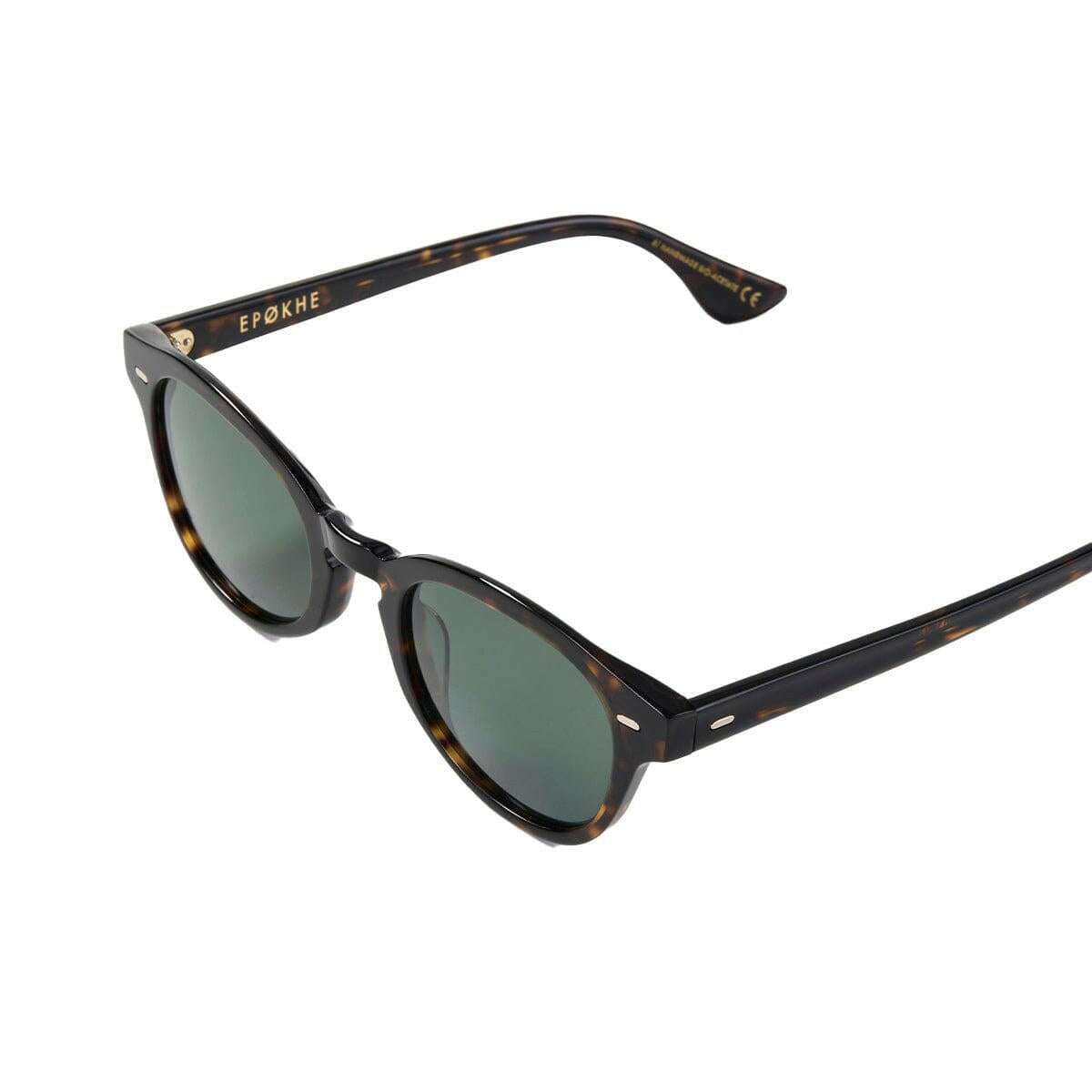 Epokhe - Coil Sunglasses Dark Tortoise Polished/Green Polarized.