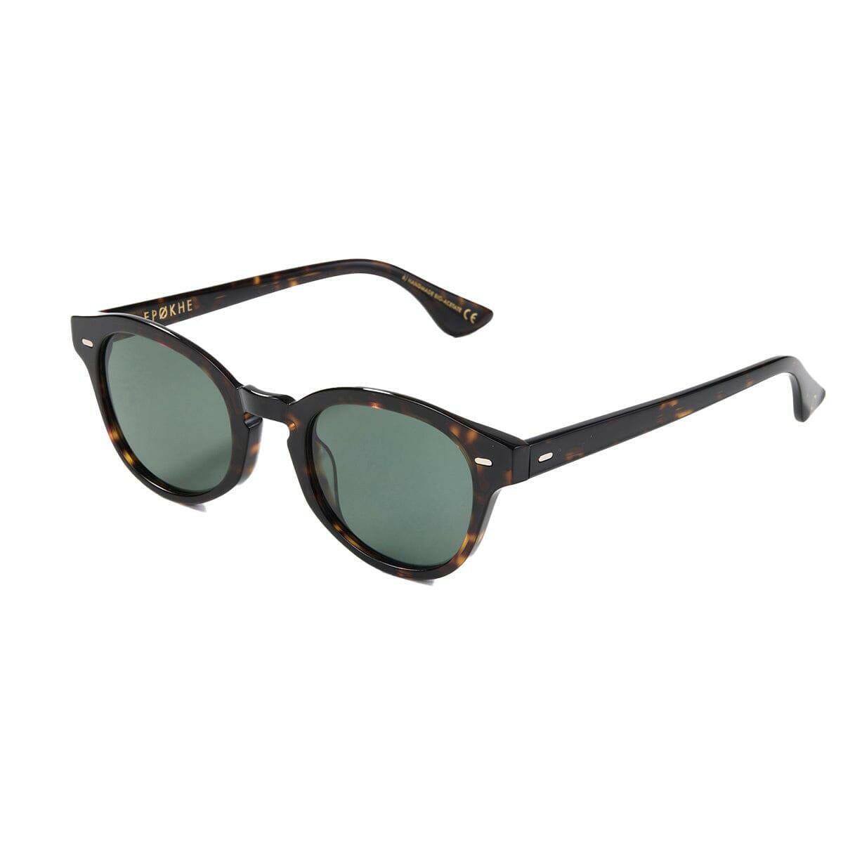 Epokhe - Coil Sunglasses Dark Tortoise Polished/Green Polarized.