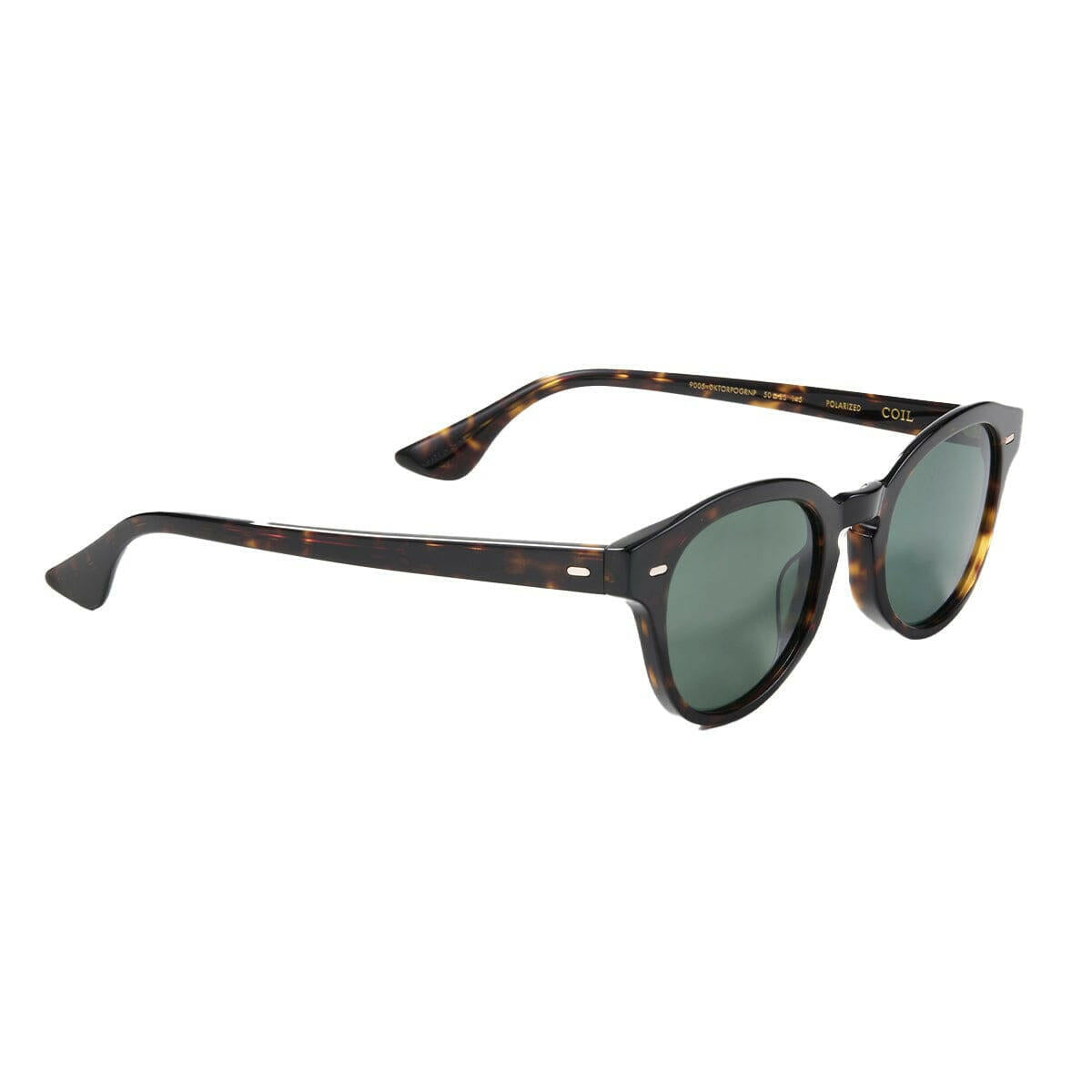 Epokhe - Coil Sunglasses Dark Tortoise Polished/Green Polarized.
