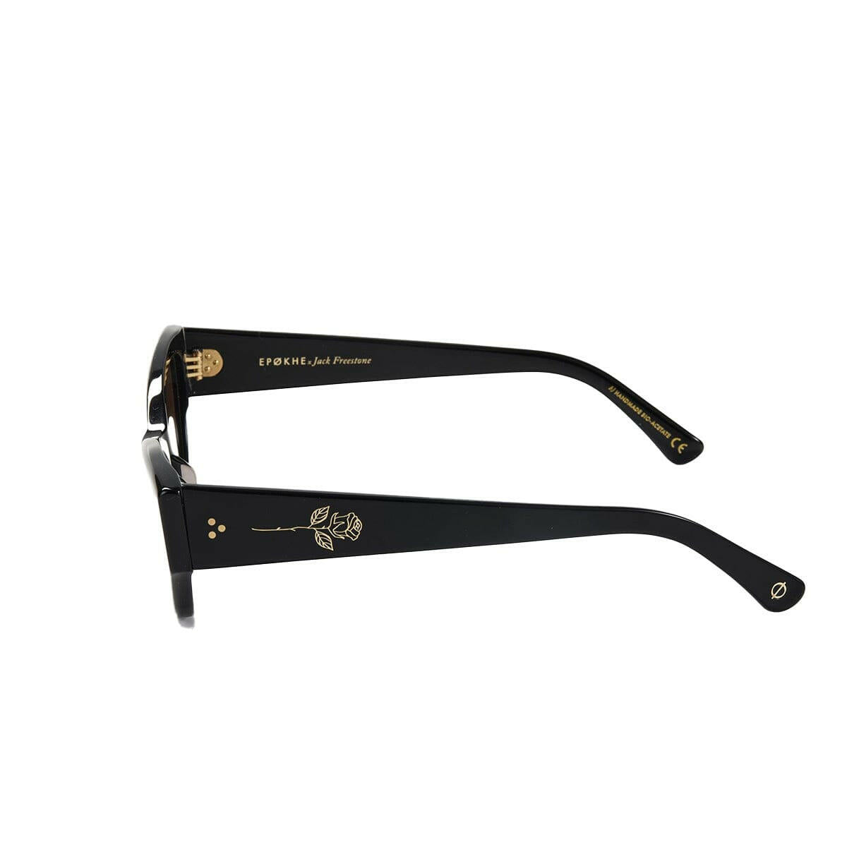 Epokhe - Reprise X Jack Freestone Sunglasses Black Polished/Bronze Amber Polarized.