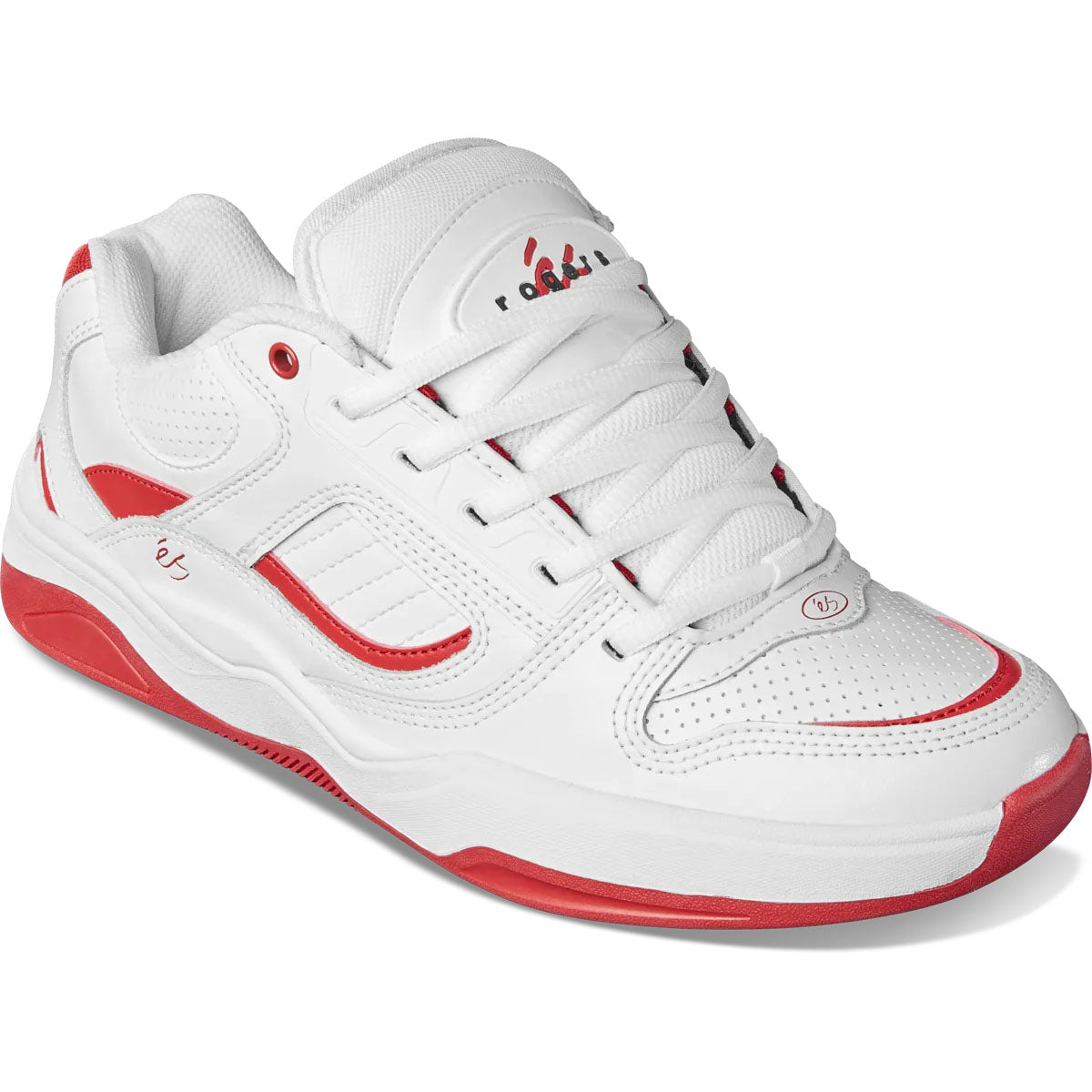 éS - TJ Rogers Shoes White/Red.
