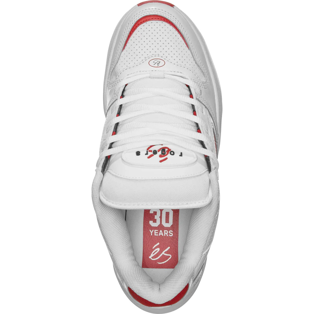 éS TJ Rogers Shoes White/Red - Main Image