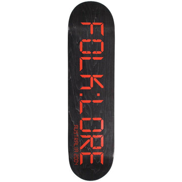 Folklore - Clock Red 8.75 Skateboard Deck.