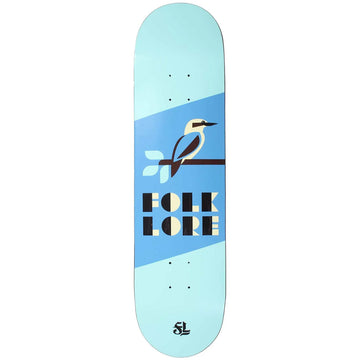 Folklore - Kookaburra Blue 8.0 Skateboard Deck.