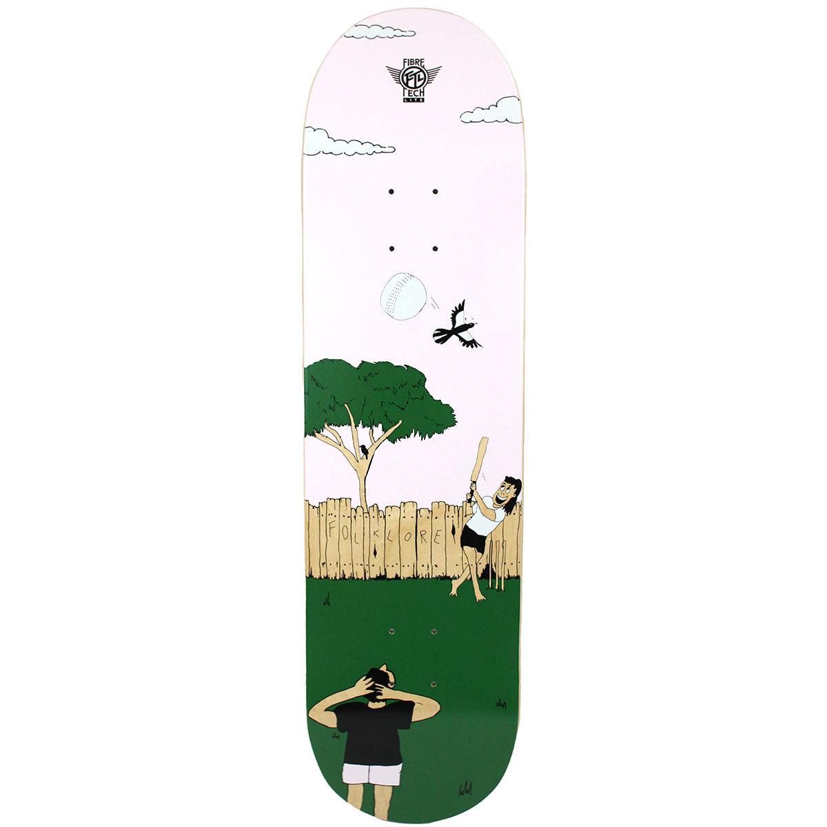 Folklore Six & Out Fibre Tech Lite Pink Skateboard Deck