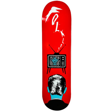 Folklore - TV Fibretech Lite Red 8.0 Skateboard Deck.