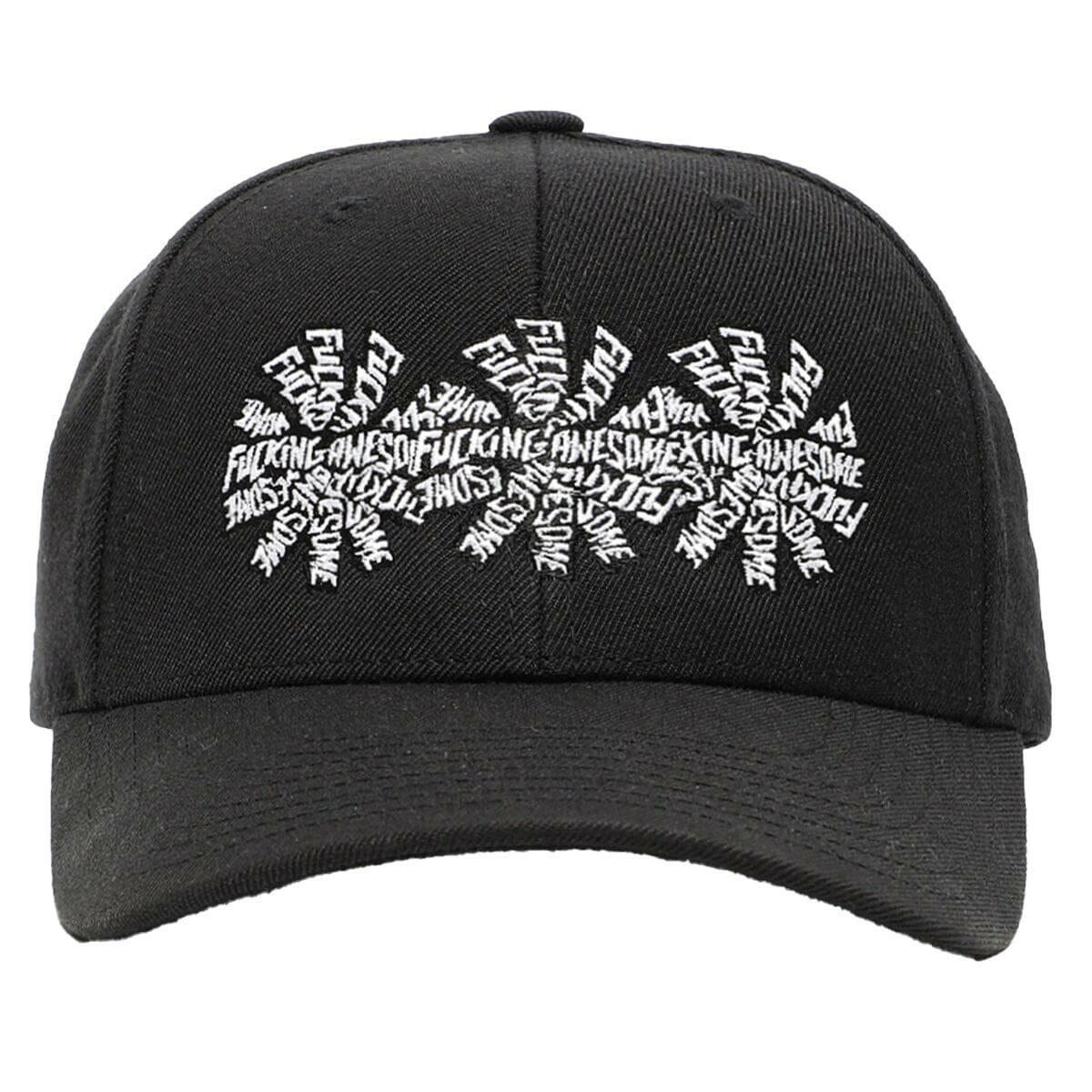 Fucking Awesome - 3 Spiral Embroidered Snapback Black.
