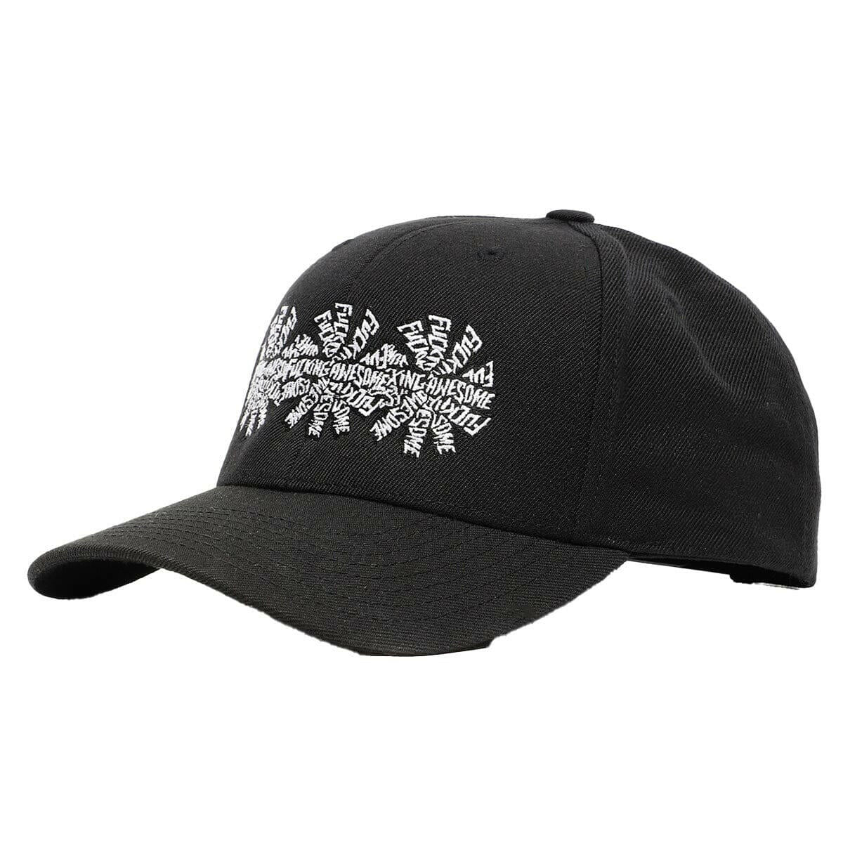 Fucking Awesome - 3 Spiral Embroidered Snapback Black.