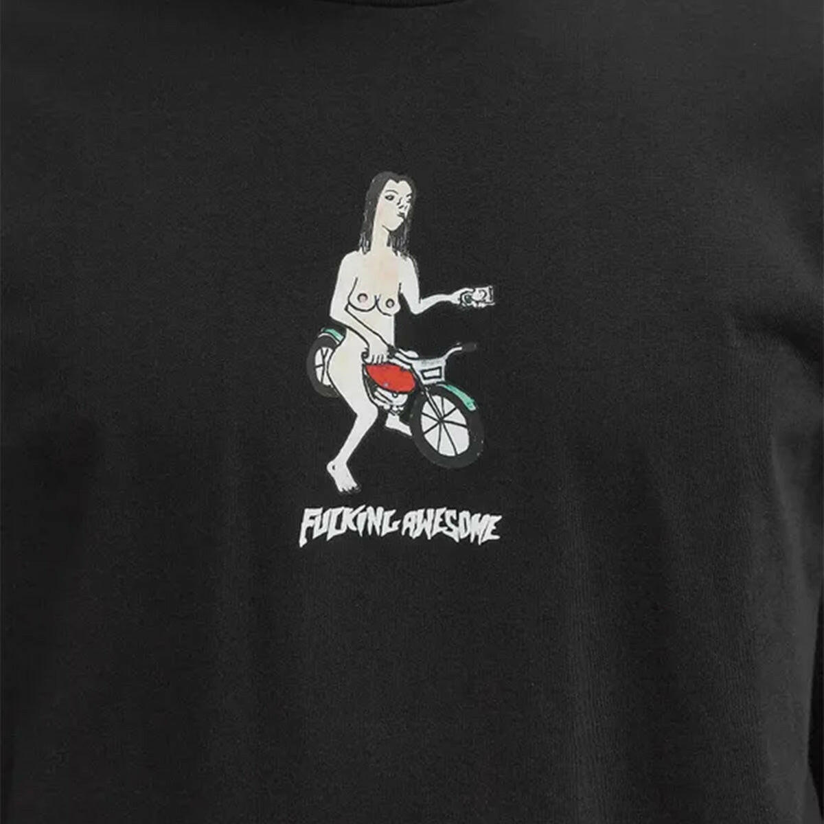 Fucking Awesome - Bike Girl L/S Tee Black.