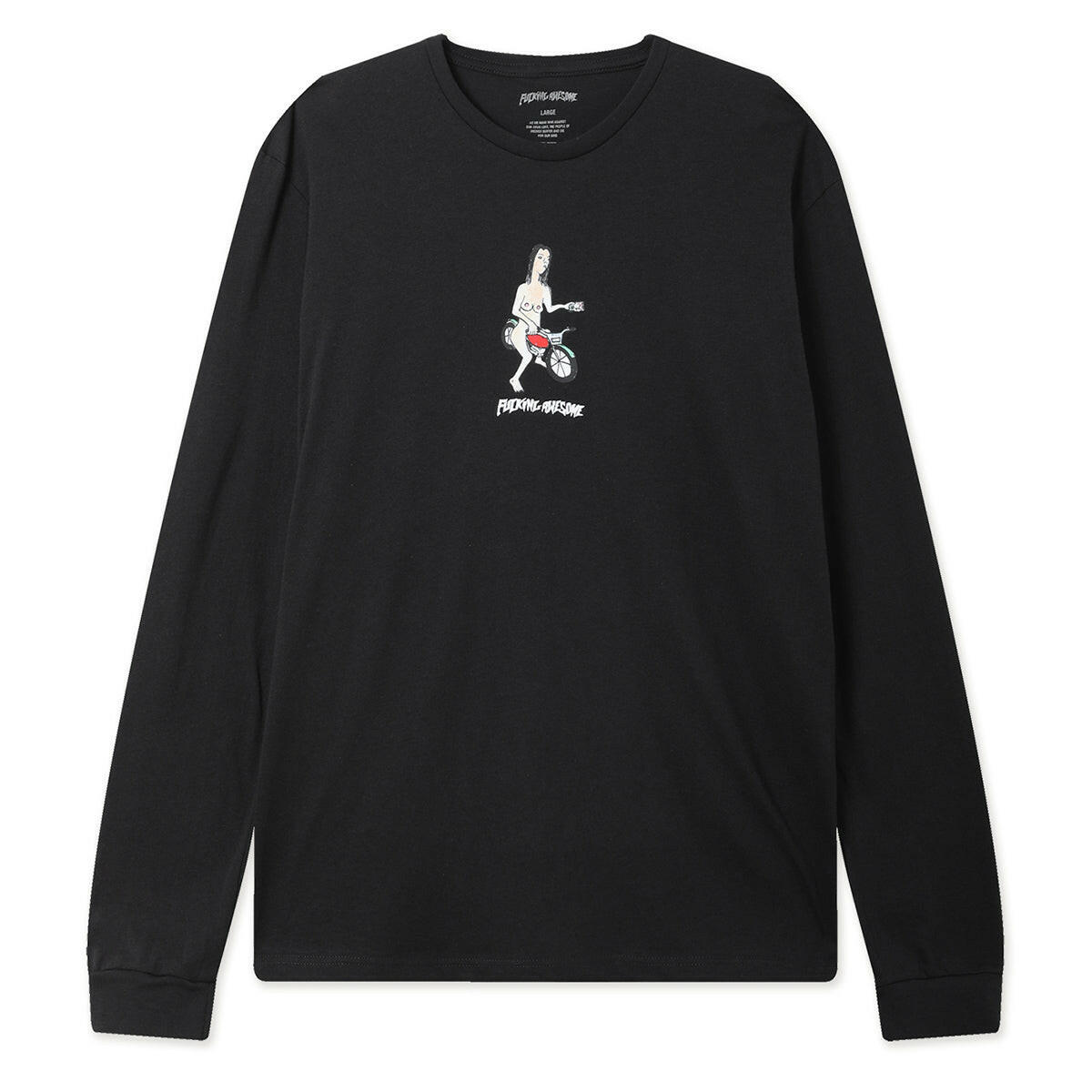 【THRASHER】 FLAME L/S TEE - BLACK SANTA CRUZ Thrasher Flame Dot L/S Midweight T-Shirt Black