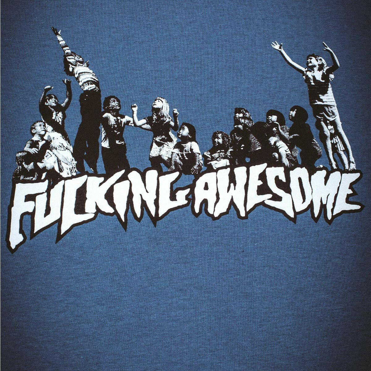 Fucking Awesome - Hug The Earth Tee Light Blue.