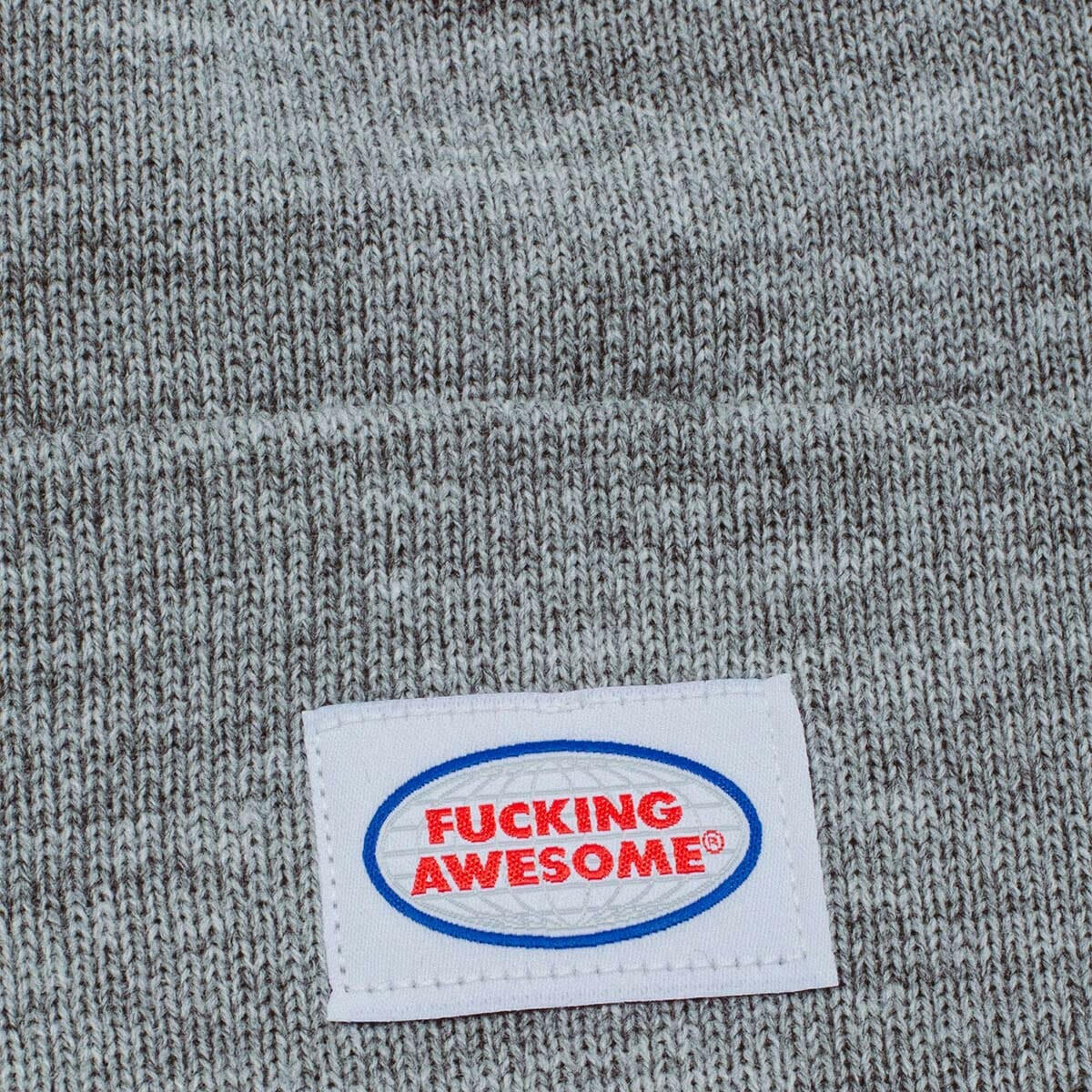 Fucking Awesome - Mechanic Cuff Beanie Heather Grey.