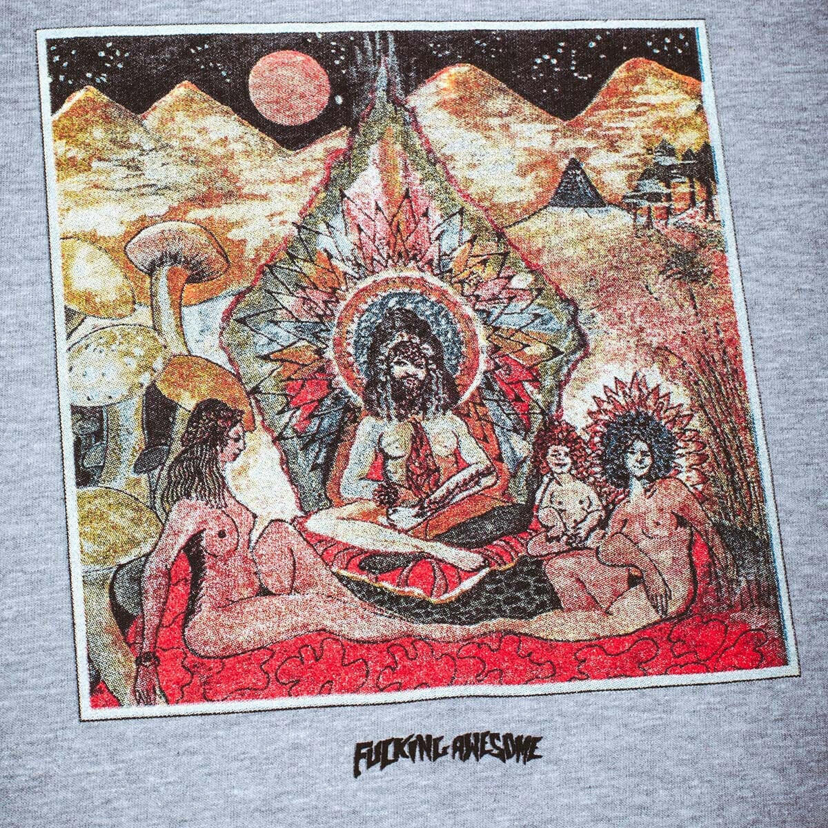 Fucking Awesome - Moon Birth Tee Grey.