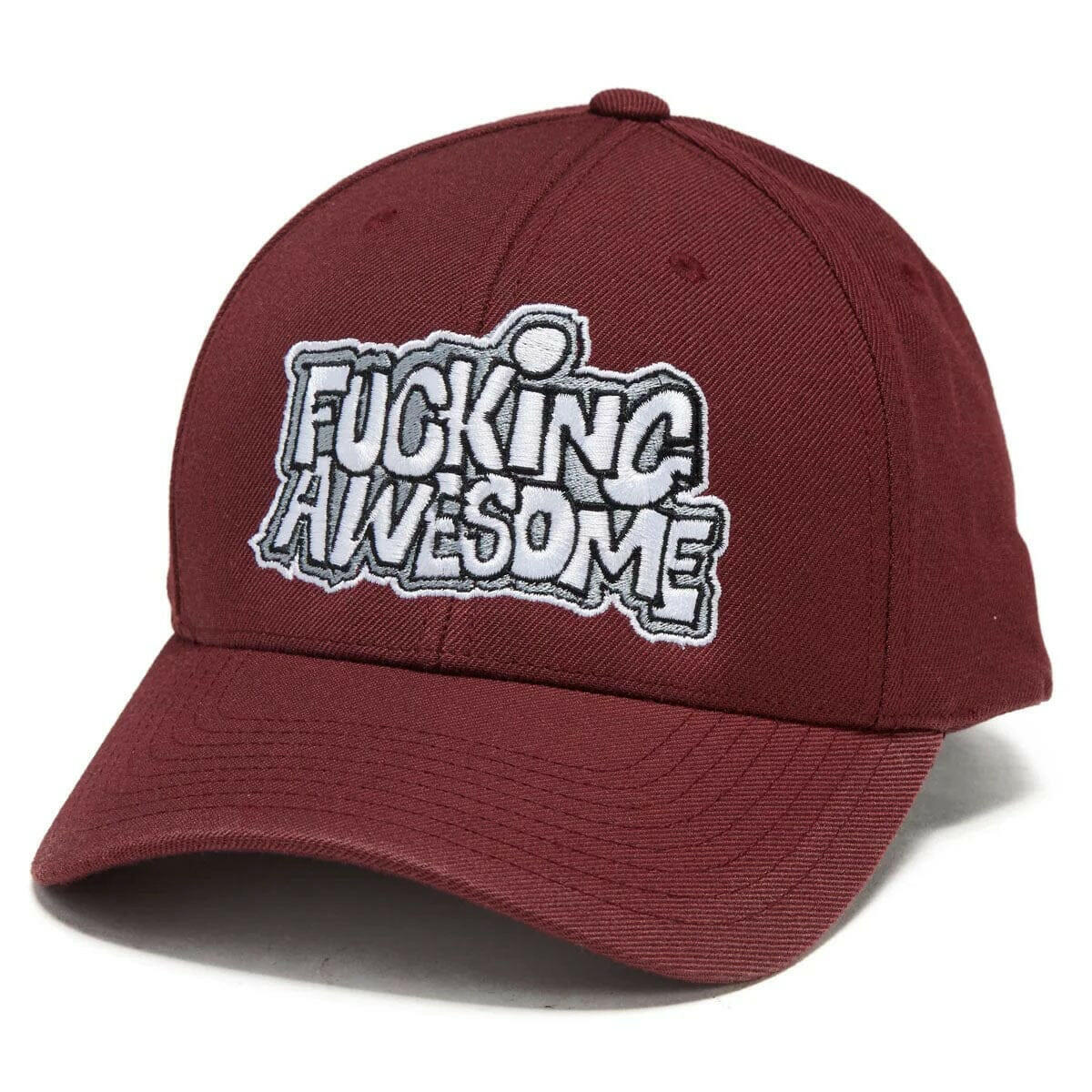 Fucking Awesome - PBS Logo Snapback Maroon.
